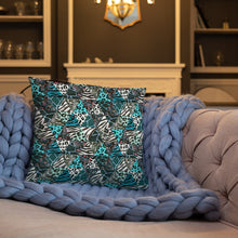 Load image into Gallery viewer, Blue Animal Print Pillow