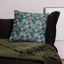 Load image into Gallery viewer, Blue Animal Print Pillow