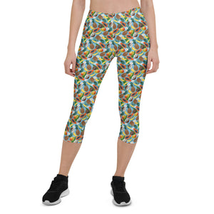 Tropical Fruit Capri Leggings