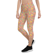 Load image into Gallery viewer, Frolicking Floral Capri Leggings