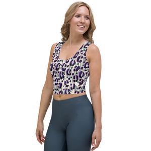 Indigo Leopard Crop Top