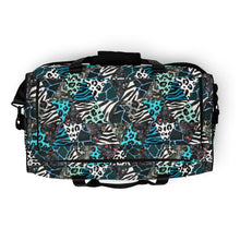 Load image into Gallery viewer, Blue Animal Print Duffle Bag