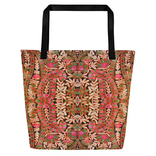 Pink Prairie Beach Bag - Happiness Looks Beautiful