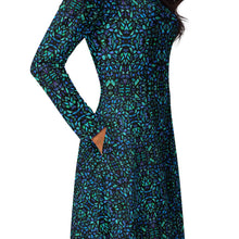 Load image into Gallery viewer, Mosaic Shell Long Sleeve Midi Dress - Happiness Looks Beautiful