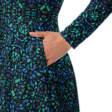 Load image into Gallery viewer, Mosaic Shell Long Sleeve Midi Dress - Happiness Looks Beautiful