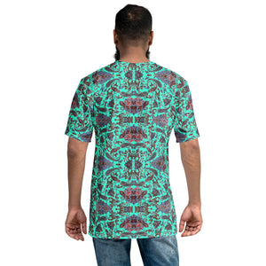 Aqua Blue Paisley Men's T-shirt