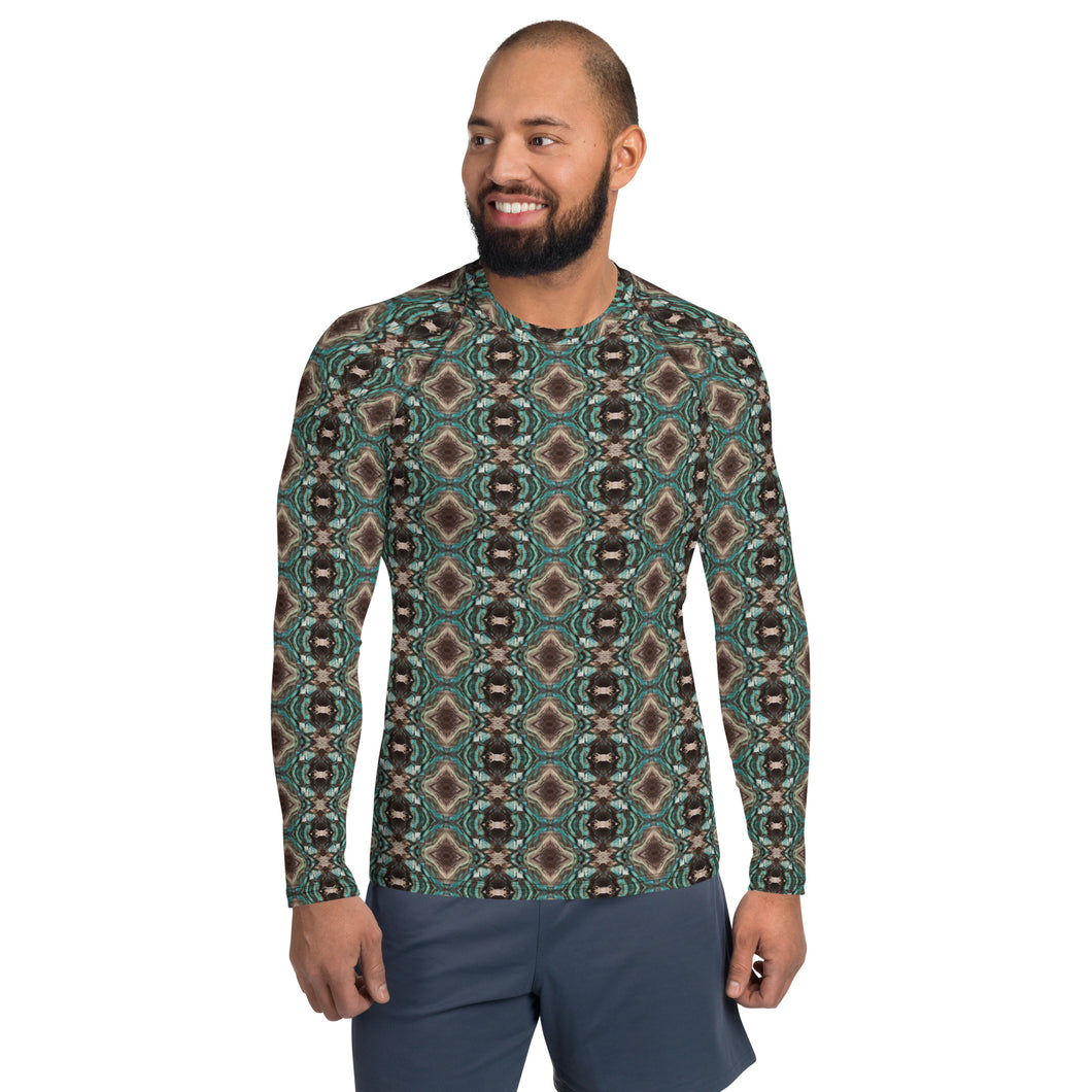 Rainforest Men's Rash Guard - Happiness Looks Beautiful