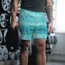 Load image into Gallery viewer, Art Deco Blue Men&#39;s Athletic Long Shorts