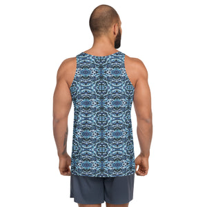 Blue Tribal Tank Top - Happiness Looks Beautiful