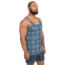 Load image into Gallery viewer, Blue Tribal Tank Top - Happiness Looks Beautiful