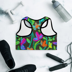 Moonlit Garden Padded Sports Bra