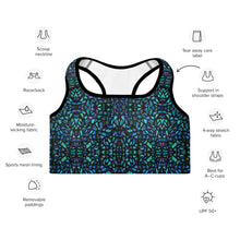 Load image into Gallery viewer, Mosaic Shell Padded Sports Bra - Happiness Looks Beautiful