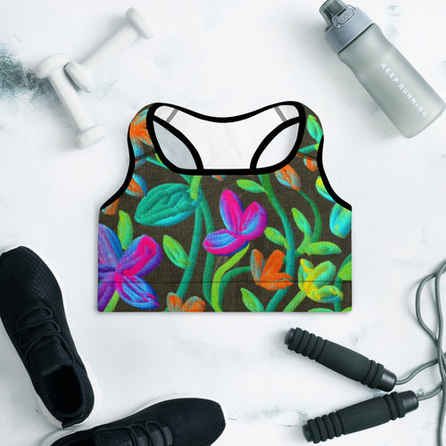 Moonlit Garden Padded Sports Bra