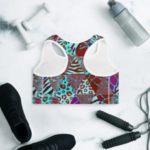 Animal Print Padded Sports Bra