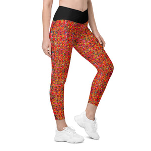 Artiste Crossover Leggings with Pockets - Happiness Looks Beautiful