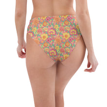 Load image into Gallery viewer, Frolicking Floral Recycled High-Waisted Bikini Bottom