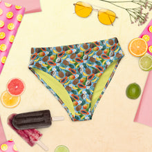 Load image into Gallery viewer, Tropical Fruit Recycled High-Waisted Bikini Bottom