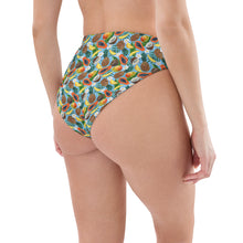 Load image into Gallery viewer, Tropical Fruit Recycled High-Waisted Bikini Bottom