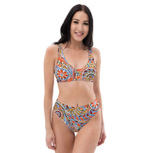 Load image into Gallery viewer, Paisley Party Recycled High-Waisted Bikini