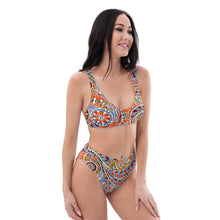 Load image into Gallery viewer, Paisley Party Recycled High-Waisted Bikini