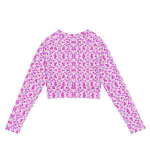 Summer Sorbet Recycled Long-Sleeve Crop Top - Happiness Looks Beautiful