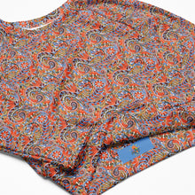 Load image into Gallery viewer, Paisley Party Recycled Long-Sleeve Crop Top - Happiness Looks Beautiful