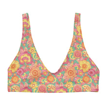 Load image into Gallery viewer, Frolicking Floral Recycled Padded Bikini Top