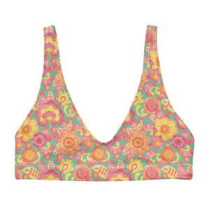 Frolicking Floral Recycled Padded Bikini Top