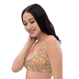 Frolicking Floral Recycled Padded Bikini Top