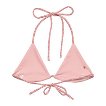 Load image into Gallery viewer, Pink Cheetah Recycled String Bikini Top - Happiness Looks Beautiful