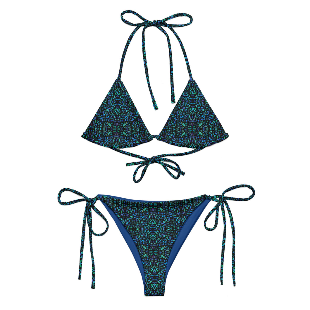 Mosaic Shell Recycled String Bikini - Happiness Looks Beautiful