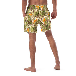 Tropical Island Men's Swim Trunks - Happiness Looks Beautiful