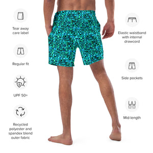 Lagoon Men's Swim Trunks - Happiness Looks Beautiful