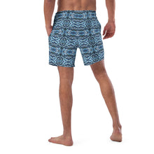 Load image into Gallery viewer, Blue Tribal Men&#39;s Swim Trunks - Happiness Looks Beautiful