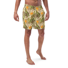 Load image into Gallery viewer, Tropical Island Men&#39;s Swim Trunks - Happiness Looks Beautiful