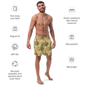 Tropical Island Men's Swim Trunks - Happiness Looks Beautiful