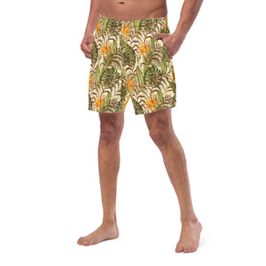 Tropical Island Men's Swim Trunks - Happiness Looks Beautiful