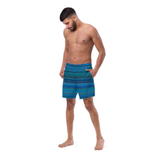 Load image into Gallery viewer, Coastal Stripe Men&#39;s Swim Trunks - Happiness Looks Beautiful