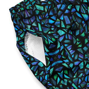 Mosaic Shell Men's Swim Trunks - Happiness Looks Beautiful