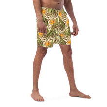 Load image into Gallery viewer, Tropical Island Men&#39;s Swim Trunks - Happiness Looks Beautiful