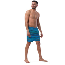 Load image into Gallery viewer, Coastal Stripe Men&#39;s Swim Trunks - Happiness Looks Beautiful