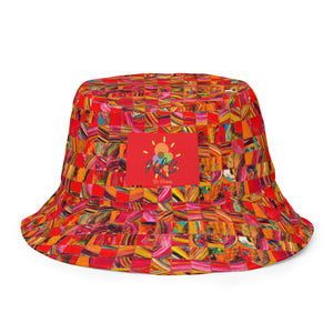 Artiste Reversible Bucket Hat - Happiness Looks Beautiful