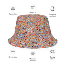 Load image into Gallery viewer, Paisley Party Reversible Bucket Hat - Happiness Looks Beautiful