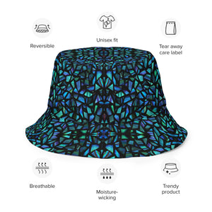 Mosaic Shell Reversible Bucket Hat - Happiness Looks Beautiful