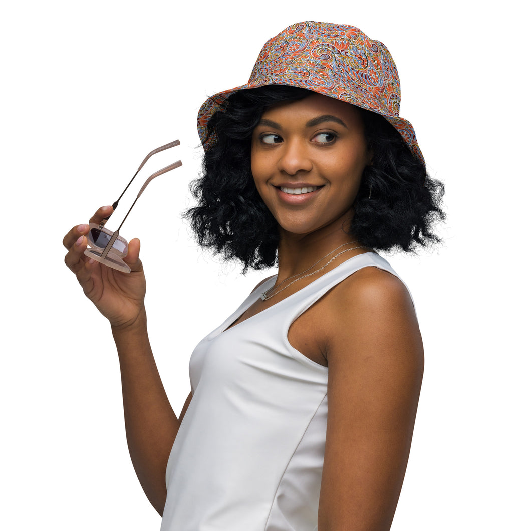 Paisley Party Reversible Bucket Hat - Happiness Looks Beautiful