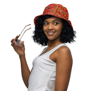 Artiste Reversible Bucket Hat - Happiness Looks Beautiful