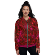 Load image into Gallery viewer, Be Happy Wine Bomber Jacket - Happiness Looks Beautiful