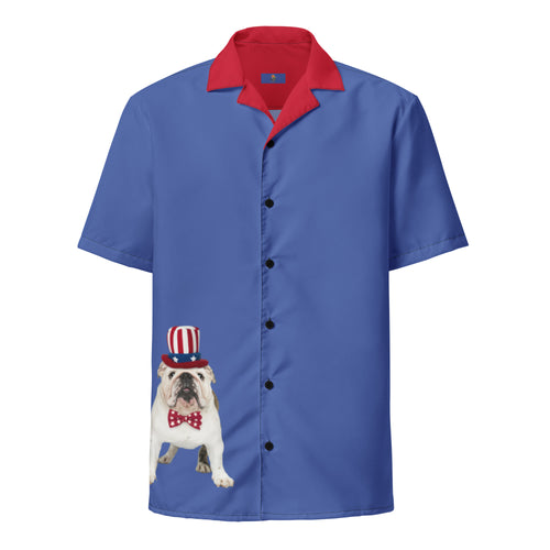 Patriotic Dog Button Down Shirt