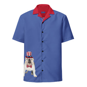 Patriotic Dog Button Down Shirt