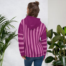 Load image into Gallery viewer, Purple and Pink Striped Hoodie - Happiness Looks Beautiful